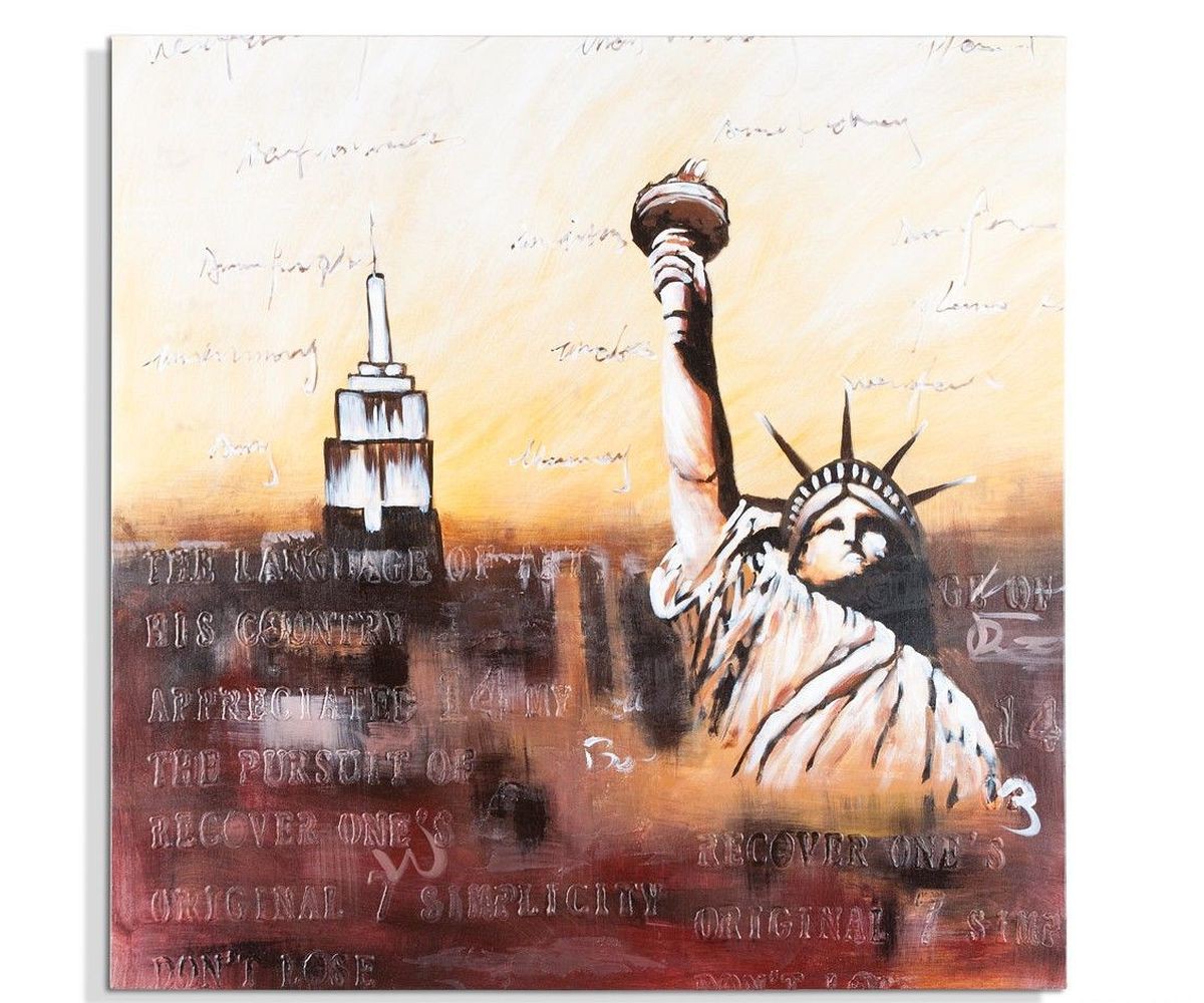 DELIFE Gemälde New York 80x80 cm Mehrfarbig handgemalt, Wandbilder