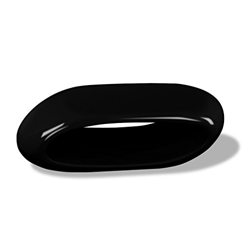 Anself Couchtisch Wohnzimmertisch aus Fiberglas Hochglanz Schwarz
