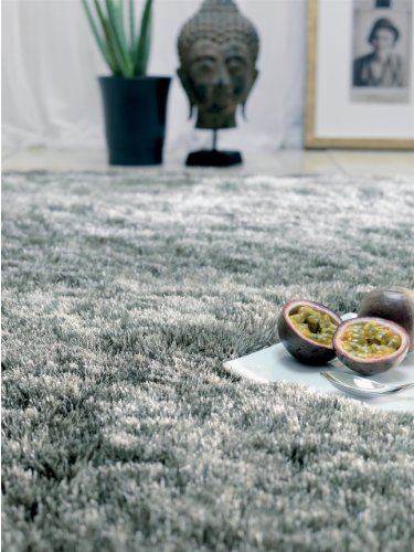 Benuta Whisper Shaggy Hochflor-Teppich | Langflor-Teppich in Grau für Schlafzimmer und Wohnzimmer | 80x150 cm