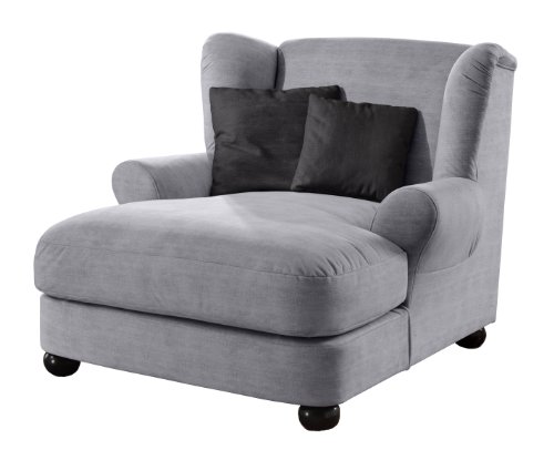 Cavadore 2271686 XXL-Sessel Love Seats, Schaumstoff, grau, 120 x 142 x 92 cm