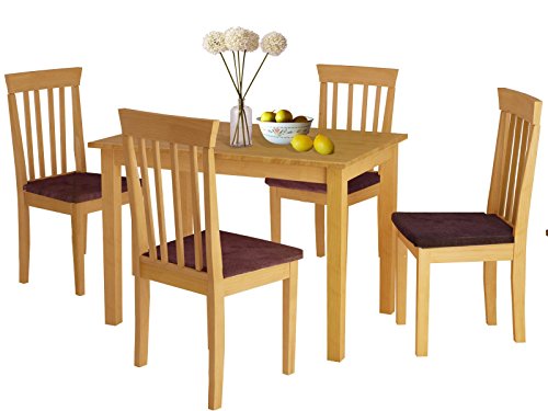 Essgruppe SIA 110x70cm mit 4 Stühle für Küche von Loft24