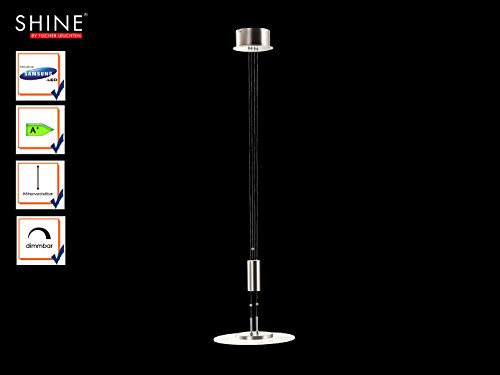 Höhenverstellbare & dimmbare LED Pendelleuchte SHINE-LED, Ø 28cm, Glasschirm, Fischer Leuchten 54871