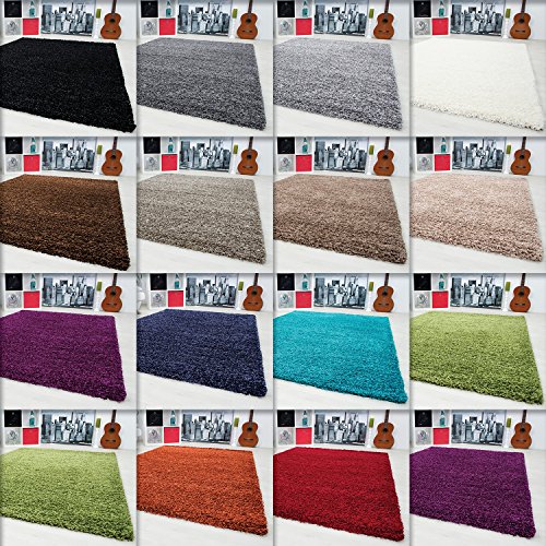 Hochflor Shaggy Teppich Langflor Carpet Wohnzimmer einfarbig Rechteck / Rund Teppiche, Maße:60x110 cm;Farbe:Lila