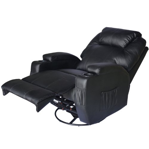 Homcom® Massagesessel Relaxsessel Fernsehsessel TV Sessel mit Heizfunktion Massagefunktion (schwarz/mit Heizfunktion)