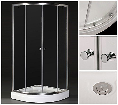 Home Deluxe Duschkabine Drop | inkl. Duschtasse und Glasaufsatz | verschiedene Größen | 80x80cm