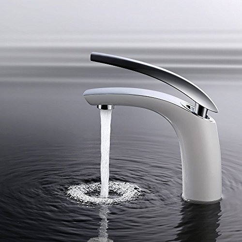 Homelody® Weiß Einhebelmischer Armatur Waschtisch Wasserhahn Waschbecken Badarmaturen Mischbatterie f.badzimmer