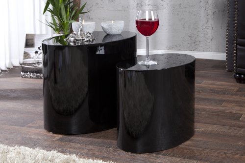 Invicta Interior 21607 Beistelltisch Division 2-er Set, schwarz