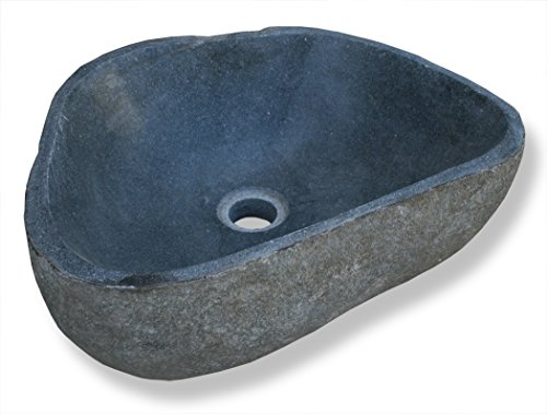 LioLiving®, Waschbecken "Stone" aus Stein / Findling gefertigt (#400122)