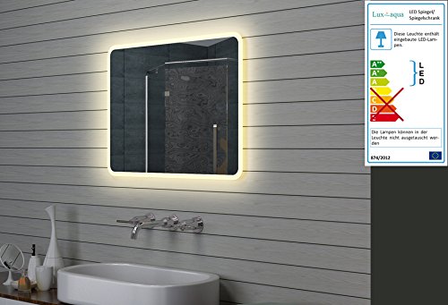 Lux-aqua Design LED Badezimmerspiegel Lichtspiegel Wandspiegel Spiegel 80x60cm