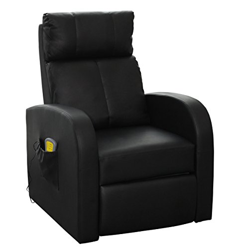 Massagesessel Fernsehsessel Relaxsessel Massage TV Sessel mit Heizung schwarz