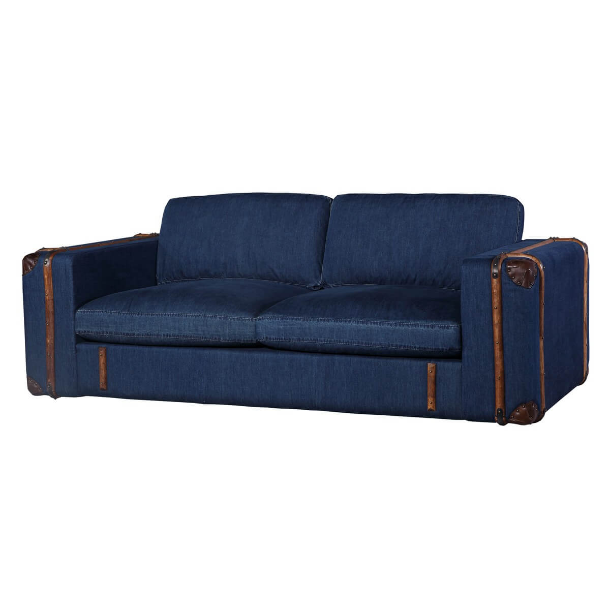 Sofa 3-Sitzer in Jeansstoff Blau