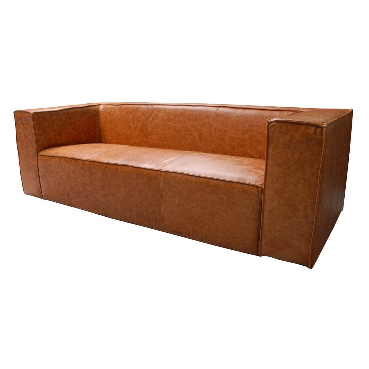 Sofa 3-Sitzer in Anilin-Leder Braun