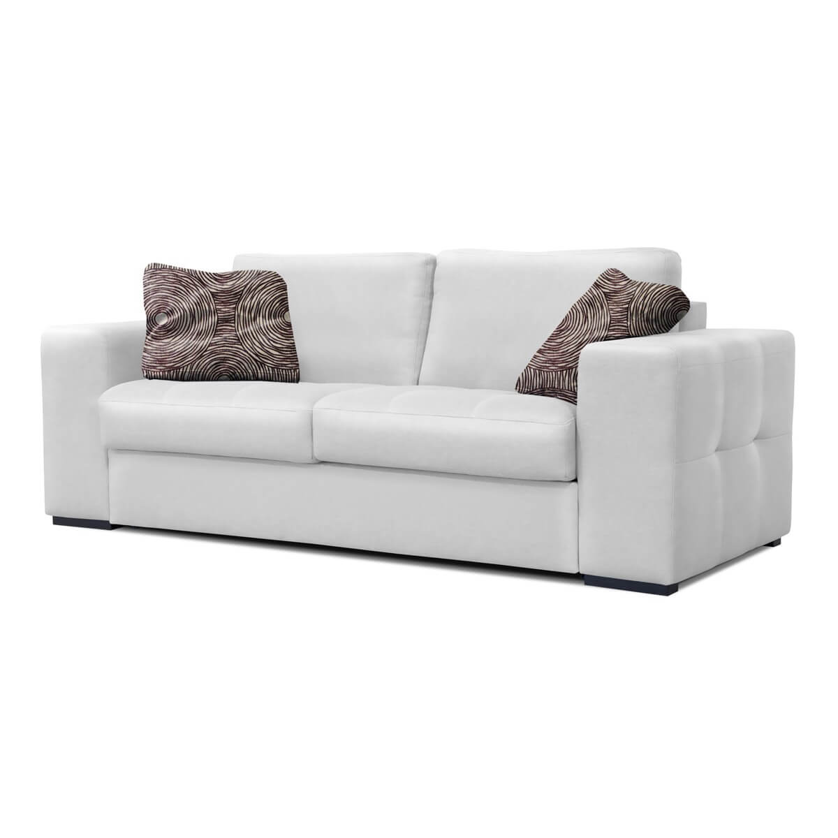 Sofa 2,5-Sitzer in Kunstleder Weiß