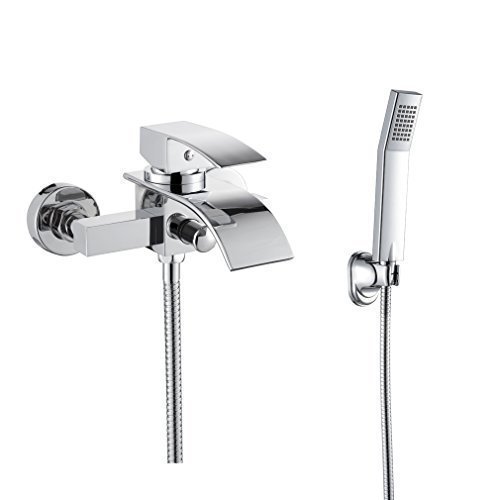 Auralum® 2 Jahre Garantie chrom Dusche Duschset Wasserfall des Duschsystem Brauseset incl. Handbrause Dusche Panel Duschkopf