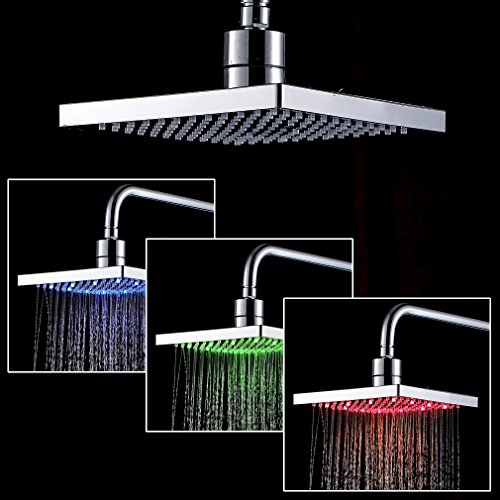 Auralum® LED Platz Top-Spray Regen Duschkopf Handbrause Duschbrause Wellness Duschsäule Duschpaneel für Badzimmer