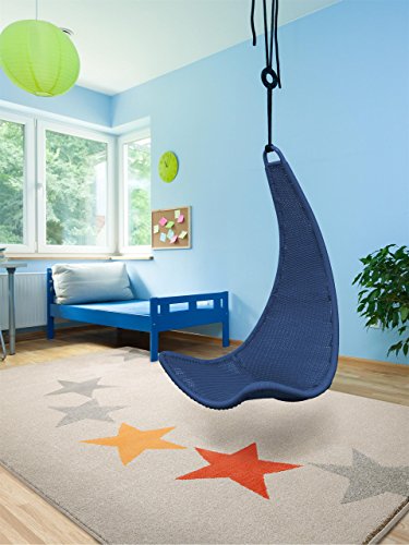 benuta Teppiche: Moderner Designer Teppich Avalon Stars Beige 120x170 cm - GuT-Siegel - 100% Polypropylen - Sterne - Maschinengewebt - Wohnzimmer