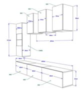 FUTURE 4 Zeitnah Wohnwand Wohnzimmer Möbelset, Anbauwand Schrankwand