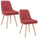 SAILUN® 2 x Esszimmerstuhl Wohnzimmerstuhl Bürostuhl Küchenstuhl, Gepolstert mit Massivholz Eiche Bein (E Type, Rot)