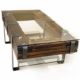 CHYRKA® Couchtisch Wohnzimmertisch LEMBERG Loft Vintage Bar IndustrieDesign Handmade Holz Glas Metall (120x60 cm)