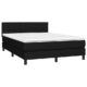 vidaXL Boxspringbett mit Matratze Polsterbett Doppelbett Hotelbett Bett Bettrahmen Bettgestell Lattenrost Schlafzimmerbett Schwarz 140x200cm Stoff