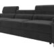 Mirjan24 Sofa Torezio III mit Einstellbare Kopfstützen, Dreisitzer Polstersofa, Füße aus Metall Chrom, Sofagarnitur, Wohnlandschaft, Couchgarnitur (Manila 18)