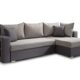 Ecksofa Lord mit Regal und Schlaffunktion - Sofa mit Bettkasten, Schlafsofa, Polsterecke, Couch L-Form, Couchgarnitur, Sofagarnitur (Grau + Grau (Dolaro 04 + Berlin 01), Ecksofa Rechts)