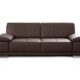 CAVADORE 3,5-Sitzer Ledersofa Corianne / Großes Polstersofa in Echtleder im modernen Design / Mit verstellbaren Armlehnen / 248 x 80 x 99 / Echtleder dunkelbraun