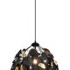 Reality Leuchten RL LIVE YOUR LIGHT Pendelleuchte Leavy R10461932, Metall schwarz, Schirm Kunststoff schwarz/goldfarbig, exkl. 1x E27