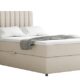 PANDA MÖBEL Boxspringbett Everest, 120x200, Polsterbett mit Bettkasten und Topper - beige