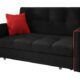 Mirjan24 Sofa Viva Bis III mit Schlaffunktion, Bettsofa, 3 Sitzer Polstersofa mit Bettkasten inkl. Kissen, Sofagarnitur, Schlafsofa Farbauswahl, Wohnlandschaft (Alova 04 + Alova 46)