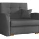 Mirjan24 Schlafsofa Viva Gold I mit Bettkasten, einsitzer Polstersofa mit Schlaffunktion inkl. Kissen, Bettsofa, Farbauswahl, Wohnlandschaft (Kronos 22)