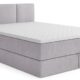 MRGROUP Boxspringbett RYGA mit Bettkasten Matratze Topper Doppelbett (Swing 16 - hellgrau, 160 x 200 cm)