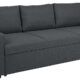 AC Design Furniture Richard 3 Sitzer mit Schlaffunktion in Dunkelgrau, Polstersofa mit Ausziehbarer Bettfunktion und 3 Kissen, B: 219 x H: 84 x T: 86 cm