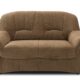 DOMO. collection Sofa Bahia FK, 2er Couch mit Federkernpolsterung, Federkernsofa in klassischem Design, 2 Sitzer, Polstermöbel 153 x 57 x 91 cm (BxTxH), braun