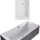 Villeroy & Boch Squaro Slimline Badewanne 180 x 80 cm. Weiß