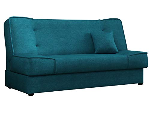 Mirjan24 Schlafsofa Gemini mit Bettkasten, 3 Sitzer Sofa, Couch mit Schlaffunktion, Bettsofa Schlafsofa Polstersofa Farbauswahl Couchgarnitur (Enjoy 17)