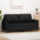 Cozynest 2-Sitzer-Sofa Schwarz 140 cm Samt Couch für Wohnzimmer, Polstersofa mit Metallgestell, Loungesofa Zweisitzer Wohnzimmersofa Wohnzimmermöbel