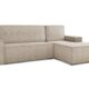 Ecksofa Totti L mit Schlaffunktion und Bettkasten - Cord Stoff - L-Form Couch, Polstersofa, Schlafsofa, Sofagarnitur (Beige (Poso 100), Ecksofa Rechts)