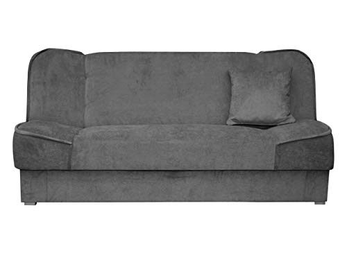 Mirjan24 Schlafsofa Gemini mit Bettkasten, 3 Sitzer Sofa, Couch mit Schlaffunktion, Bettsofa Schlafsofa Polstersofa Farbauswahl Couchgarnitur (Zetta 305)