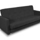 SuedineSchlafsofa Bettsofa Dave - Sofa mit Schlaffunktion und Bettkasten, Bett, Farbauswahl, Schlafcouch, Couch vom Hersteller, Klick-Klack (Schwarz (Suedine 24))