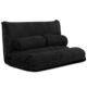 RELAX4LIFE Bodensofa Klappbar, Schlafsofa inkl. 2 Kissen, 3 in 1 Schlafsessel mit 6-stufig Verstellbarer Rückenlehne, Klappsofa mit Bettfunktion, Sofabett für Wohnzimmer Schlafzimmer (Schwarz)