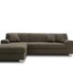 DOMO. collection Ecksofa Capri, Sofa in L-Form mit Schlaffunktion, Couch, Polsterecke, Eckcouch, Schlafsofa 239 x 152 x 75 cm (BxTxH), khaki