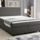 Kuechen-preisbombe Boxspringbett Hotelbett 140x200 Bonellfederkern Bett mit Topper Paxos 2 grau