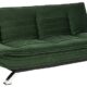 AC Design Furniture Jasper Bettcouch in Waldgrün, Schlafsofa mit 3 Liegepositionen, Moderner 3-Sitzer ohne Armlehne, Polstersofa mit Samtstoff und Verchromten Beinen, B: 196 x H: 91 x T: 98 cm