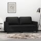 Cozynest 2-Sitzer-Sofa Schwarz 140 cm Kunstleder