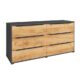 Vicco Sideboard Ruben, Anthrazit/Goldkraft Eiche, 160 x 78 cm