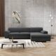 DOMO. collection Ecksofa Nika, Sofa in L-Form, Eckgarnitur, moderne Polsterecke, Eckcouch, 277 x 156 x 78 cm (BxTxH), grau