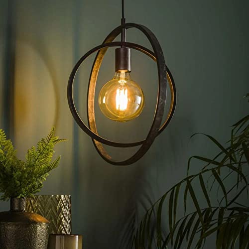 famlights Vintage Deckenlampe Henrik in Grau für Esstisch/Esszimmerlampe industrial Dimmbar Hängelampe Metall Esszimmer/Deckenleuchte Pendelleuchte Hängeleuchte E27 / Retro Pendelleuchte