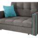 Mirjan24 Sofa Viva Bis II mit Schlaffunktion, 2 Sitzer Polstersofa mit Bettkasten inkl. Kissen, Schlafsofa Sofagarnitur, Bettsofa, Wohnlandschaft, Farbauswahl (Alova 36 + Alova 29)