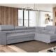 MEBLINI Schlafcouch mit Bettkasten - Ecksofa mit Schlaffunktion - Sofa mit Relaxfunktion und Kopfstützen - Couch L-Form - Eckcouch - Wohnlandschaft - MALIBA - 277x203x63cm Rechts - Grau Samt